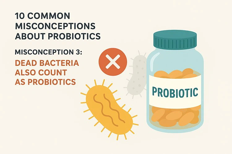 Misconception 3 Dead Bacteria Also Count as Probiotics